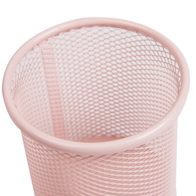 Mind Reader 3-Compartment Metal Pen Holder, Pink (CLIPMESH3-PNK)