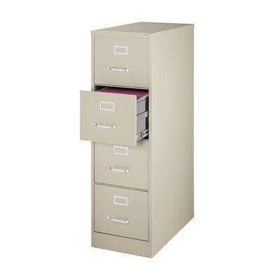 Quill Brand® 4-Drawer Vertical File Cabinet, Locking, Letter, Putty/Beige, 25D (25162D)