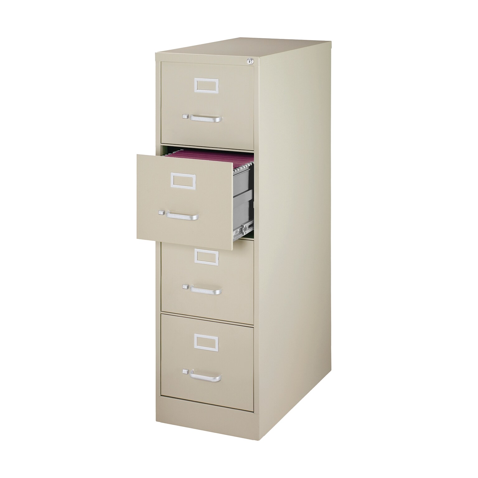 Quill Brand® 4-Drawer Vertical File Cabinet, Locking, Letter, Putty/Beige, 25D (25162D)