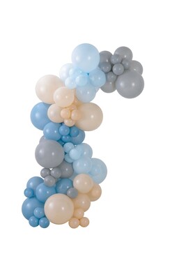 Party City Latex Balloon Garland Kit, Muted Cools, 90/Pack (AM111843)