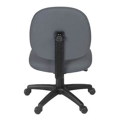 Regency Comfort Series Armless Ergonomic Fabric Swivel Task Chair, Grey (105-GY)