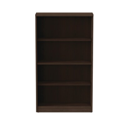 Alera Valencia Series Bookcase, Four-Shelf, 31 3/4w X 14d X 55h, Espresso (ALEVA635632ES)