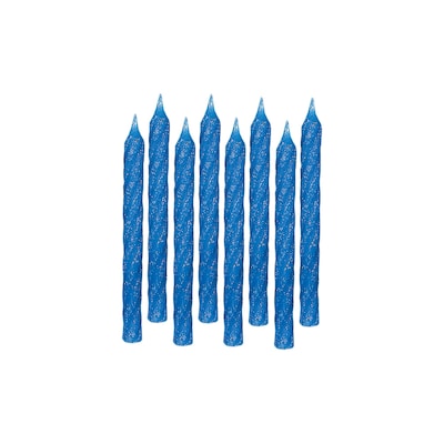 Party City Glitter Spiral Birthday Candles, Blue, 24/Pack (AM170430)