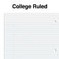 Quill Brand® 1-Subject Notebook, 8" x 10.5", College Ruled, 70 Sheets, Black, 3/Pack (TR58373)