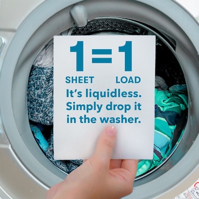 ECOS Laundry Detergent Sheets with Stain Fighting Enzymes, Magnolia & Lily, 50/Pack (9536/10)