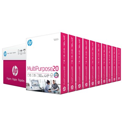 HP Multipurpose20 8.5 x 11 , 20 lbs., 96 Brightness, 5000 Sheets/Carton (HPM1120)