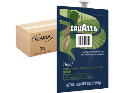 Lavazza Decaf Coffee Flavia Freshpacks, Medium Roast, 76/Carton (48747)