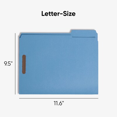 Smead Recycled Reinforced Classification Folder, 3/4 Expansion, Letter Size, Blue, 50/Box (12040)