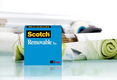 Scotch Removable Tape, Invisible, 3/4 in x 1296 in, 2 Tape Rolls, Clear, Home Office and Back to School Supplies for Classrooms