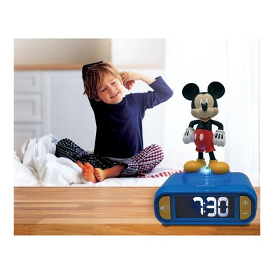 Lexibook Mickey Digital Alarm Clock with 3D Night Light (RL800MCH)