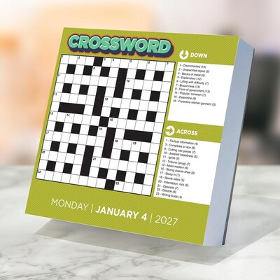 2027 TF Publishing Daily Word Puzzle 4.25" x 5.25" Daily Day-to-Day Calendar, Multicolored (27-3018)
