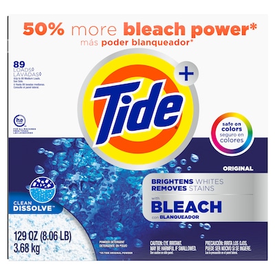 Tide Plus Powder Laundry Detergent, 89 Loads, 129 oz. (66673/84998)