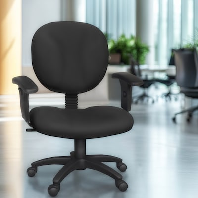 Regency Comfort Series Ergonomic Fabric Swivel Task Chair, Black (105-AA-BK)
