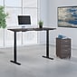 Bush Business Furniture Move 60 Series 27-47 Adjustable Standing Desk w/ Storage, Storm Gray/Bla