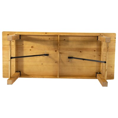 Flash Furniture HERCULES 96" Folding Farm Table, Light Natural (XAF96X40LN)