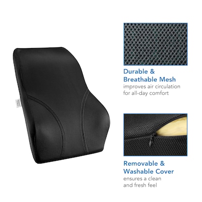 Mount-It! Ergo Collection Memory Foam Full-Back Cushion, Black (MI-1106)