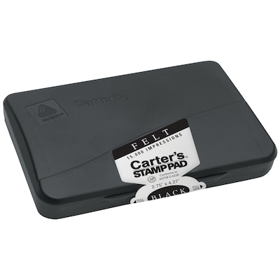 Carters Felt Stamp Pads, Black Ink (21081)