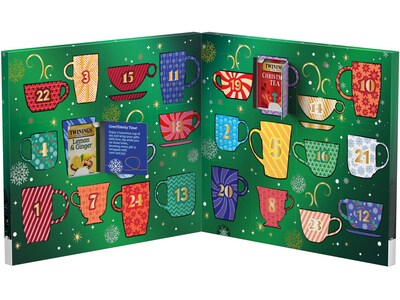 Twinings Tea Advent Calendar Assorted Tea Bags, 48/Box (F18323)