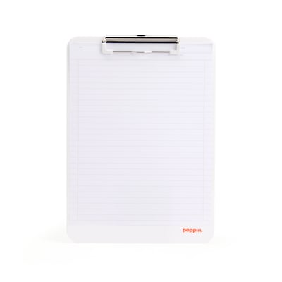 Poppin Plastic Clipboard, White (100149)