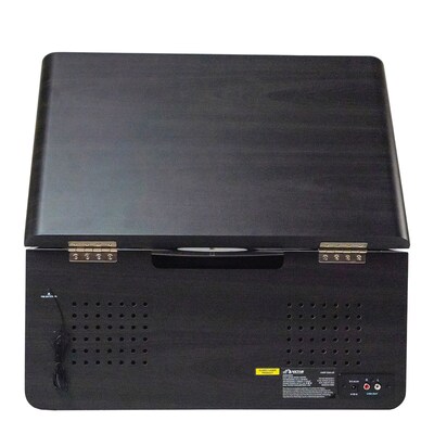Victor Monument Dual-Bluetooth Belt-Drive 8-in-1 Music Center with Turntable, CD & Cassette Player, Graphite (VWRP-5000-GR)