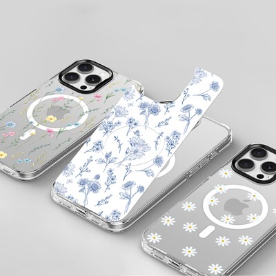 SaharaCase Inspire MagSafe Phone Case for iPhone 16 Pro Max, Shock Absorbing, Floral (CP00697)