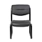 Boss Armless Leather Sled Base Side Chair, Black (B9539)