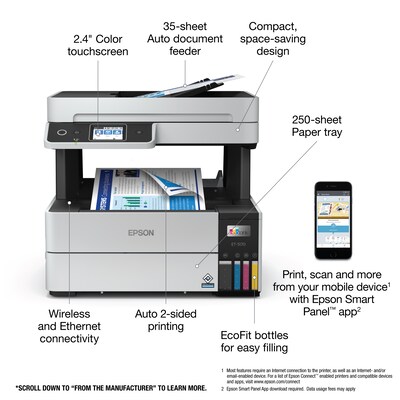 Epson EcoTank Pro ET-5170 Wireless Color All-in-One Inkjet Printer (C11CJ88201)