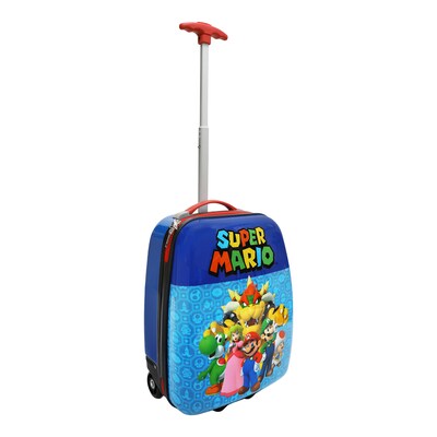 Bioworld 16.5 Hardside Super Mario Brothers Carry-On Suitcase, 2-Wheeled, TSA Checkpoint Friendly, Blue (LRB53N9SMBPP00)