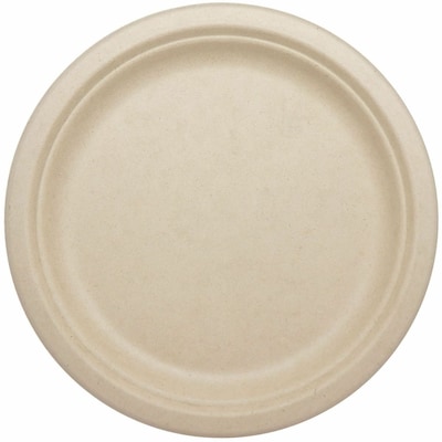 World Centric Compostable 10 Plates, Beige, 20 Plates/Pack (WORPLRTSCU10)