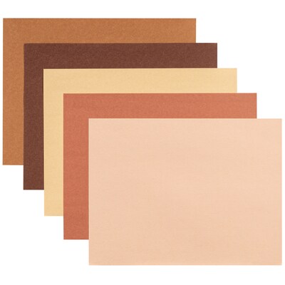 Tru-Ray Shades of Me Construction Paper, 5 Assorted Skin Tone Colors, 9 x  12, 50 Sheets