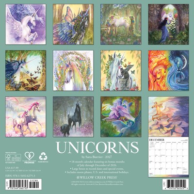 2027 Willow Creek 12 x 12 Monthly Wall Calendar, Assorted Colors (62753)