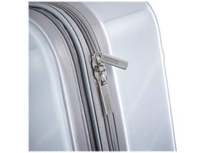 American Tourister Moonlight 27.55" Hardside Suitcase, 4-Wheeled Spinner, Iridescent White Stripes (92505-8437)