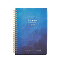 2024 Eccolo 5 x 8 Weekly Planner, Blue Ombre (RY24-401G)