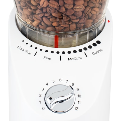 Capresso Infinity Plus Burr Coffee Grinder, White (570.02)