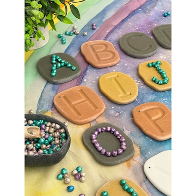 Yellow Door Feels-Write Uppercase Letter Stones, Assorted Colors, 26/Set (YUS1062US)