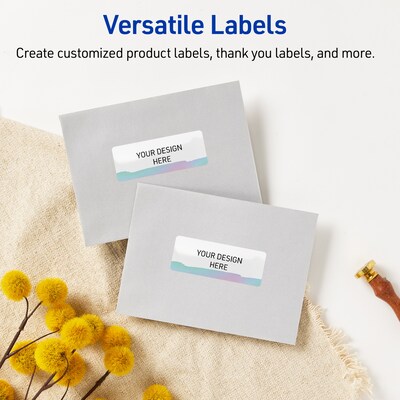 Avery Laser/Inkjet Rectangle Multipurpose Labels, 1" x 2-5/8", White, 40/Pack (S00-F3P)