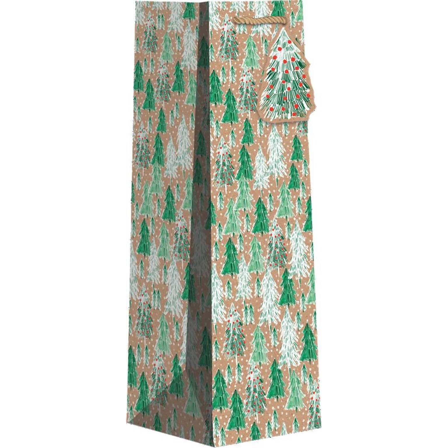 JAM Paper Opulent Tree Wine Gift Bags, Multicolored, 120/Pack (526BXBT7131)