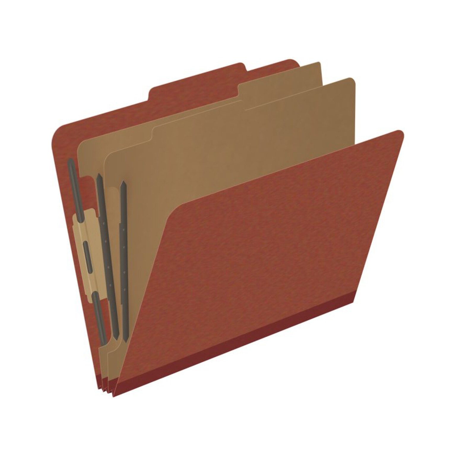 Medical Arts Press Pressboard Classification Folder, 2 Dividers, 2 Expansion, Letter Size, Red, 10/Box (DV-T42-26-3RED)
