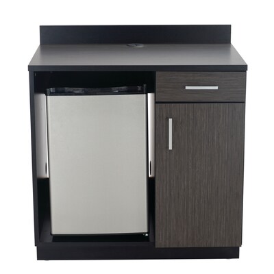 Safco 36"H Modular Break Room Appliance Base Cabinet, Asian Night/Black (1705AN)