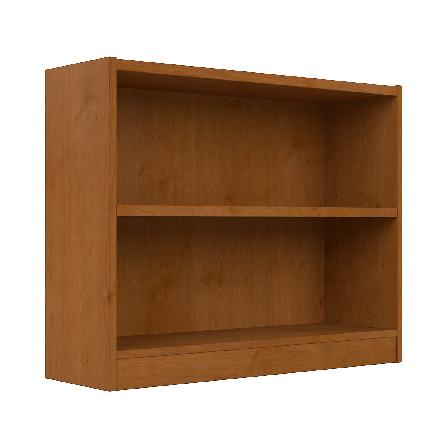 Bush Furniture Universal 30H 2-Shelf Bookcase with Adjustable Shelf, Natural Cherry (WL12466)