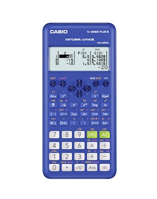 Casio fx-300ES PLUS 2nd Edition 16-Digit Solar Powered Scientific Calculator, Blue (FX-300ESPLSB-BU)