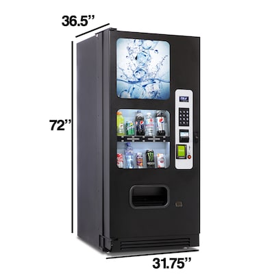 Selectivend 10-Selection Beverage Vending Machine with Card Reader, Black (14112)