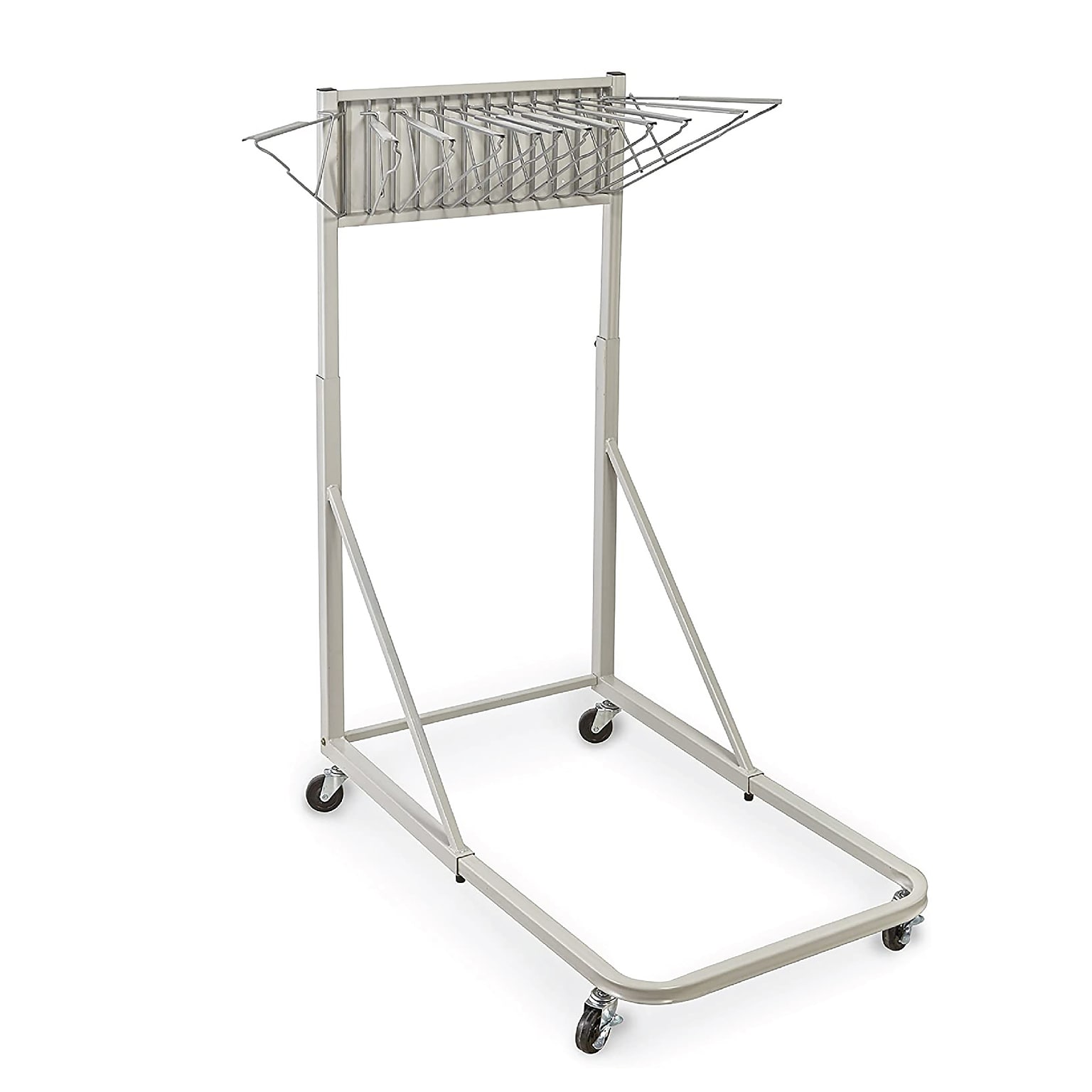 AdirOffice Steel Vertical File Blueprint Rolling Storage Stand, Grey (613-KIT1)