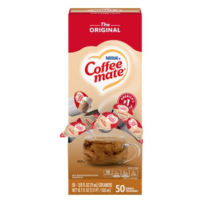 Coffee mate Singles Original Liquid Creamer, 0.38 oz., 50/Box (NES35110)
