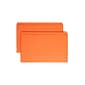 Smead File Folder, Reinforced Straight-Cut Tab, Legal Size, Orange, 100 per Box (17510)
