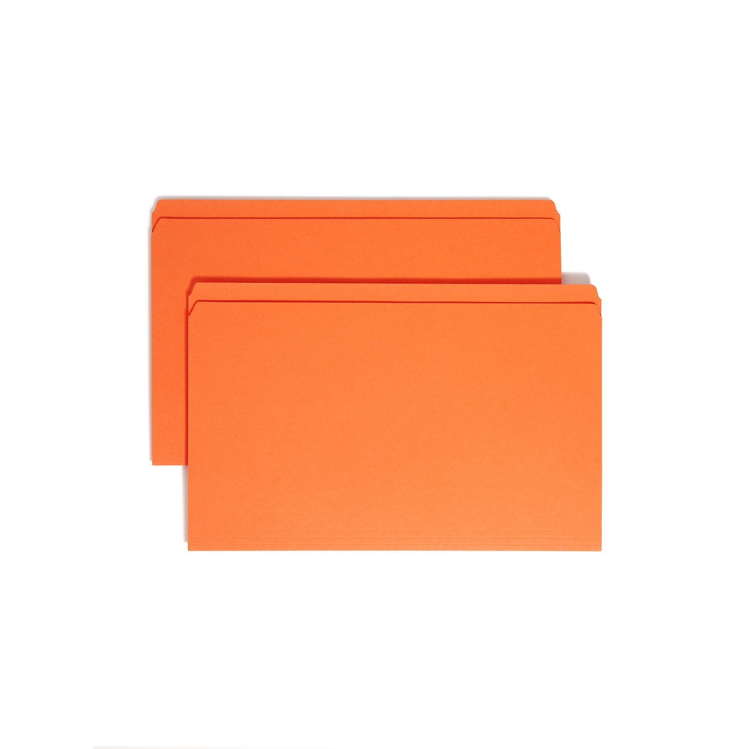 Smead File Folder, Reinforced Straight-Cut Tab, Legal Size, Orange, 100 per Box (17510)