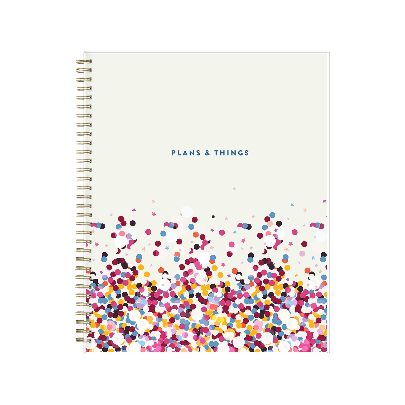 2024-2025 Blue Sky Star Confetti Bright 8.5 x 11 Academic Weekly & Monthly Planner, Plastic Cover, Multicolor (136609-A25)