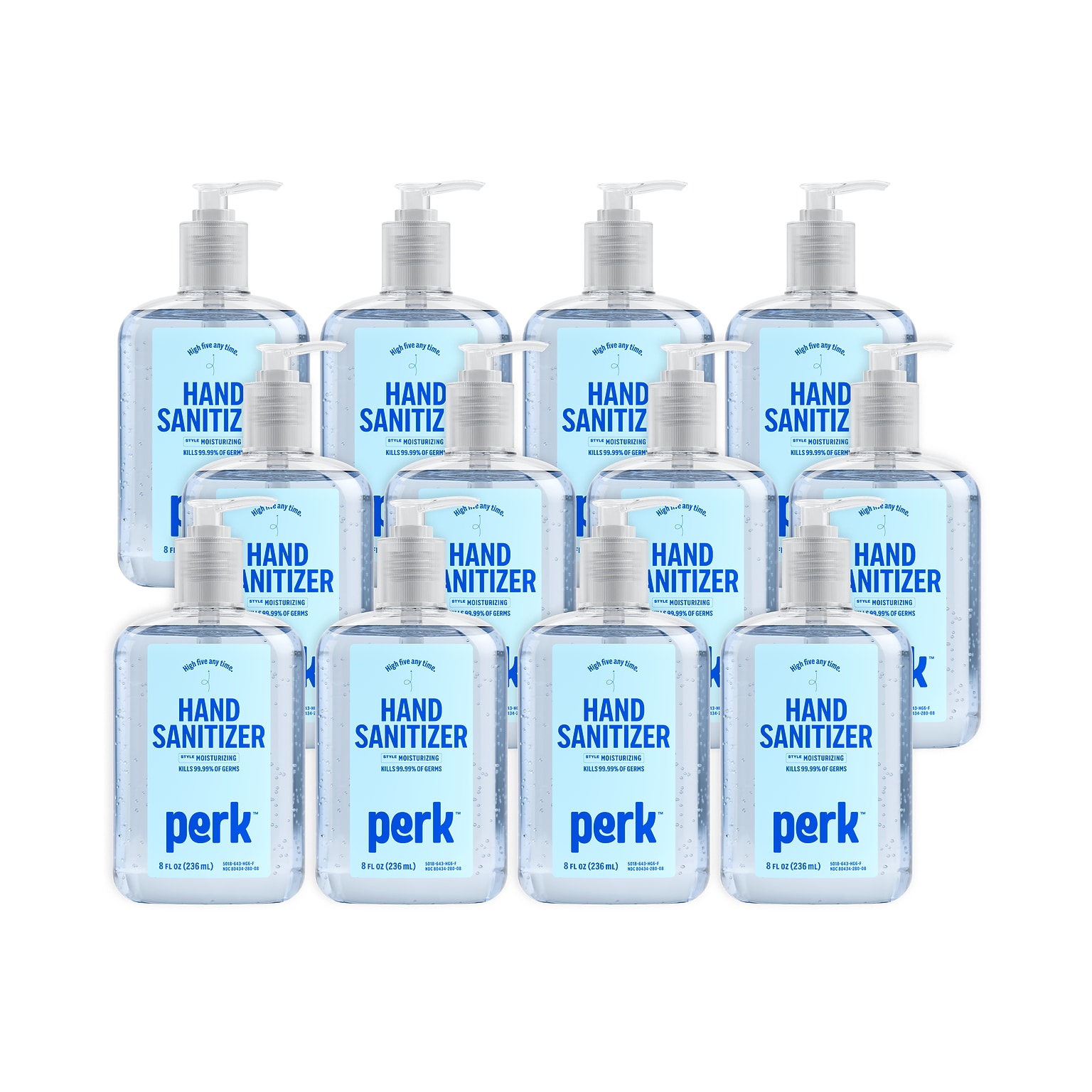 Perk 70% Alcohol Gel Hand Sanitizer, 8 oz., 12/Carton (PK55489CT)