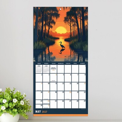 2027 TF Publishing National Parks-Art 6" x 7" Monthly Wall Calendar, Multicolored (27-2113)