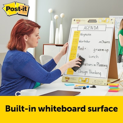 Post-it Super Sticky Tabletop Easel Pad, 20" x 23", 20 Sheets/Pad (563DE)